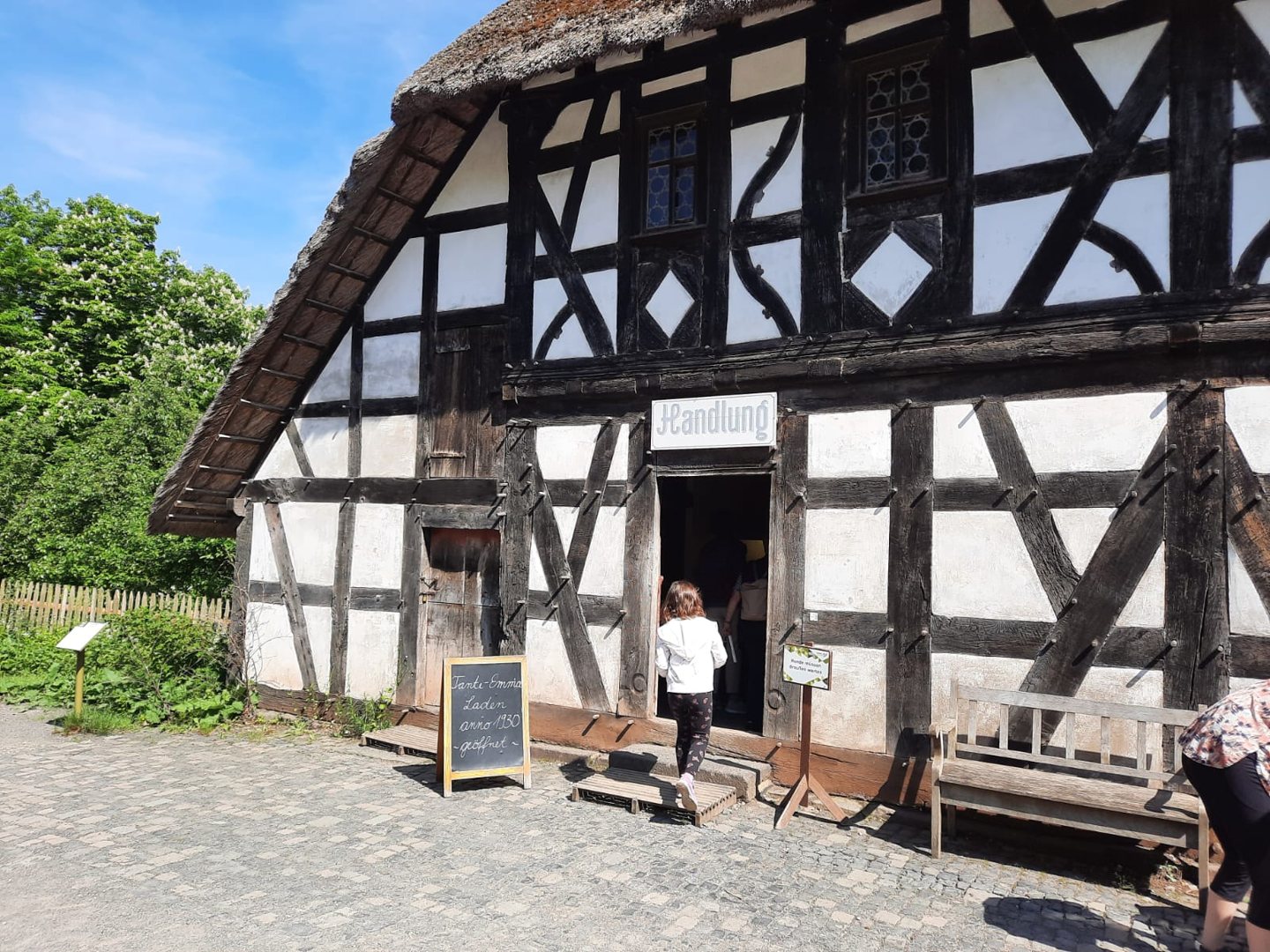 Historisches Fachwerkhaus im Freilichtmuseum Kommern beim Besuch am 11. Mai 2024